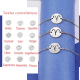 12pcs Zodiac Sign Constellation Bracelet Stainless Steel Chain Women Girls Gift