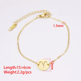 12pcs Zodiac Sign Constellation Bracelet Stainless Steel Chain Women Girls Gift