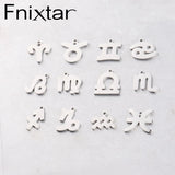 Fnixtar 15mm DIY Constellation Charms Twelve Zodiac Charms 12pcs