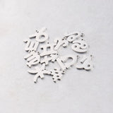 Fnixtar 15mm DIY Constellation Charms Twelve Zodiac Charms 12pcs