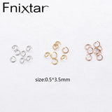 200Pcs 0.5x3.5mm PVD Rose Stainless Steel Jump Rings Split Rings Connectors