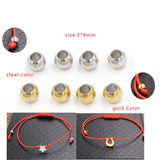 200Pcs 3*4mm Steel Beads Stainless Steel Chars DIY Jewelry Making