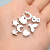 20Pcs Stainless Steel Charms Beads for DIY Necklace Bracelets