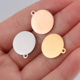 Fnixtar 20Pcs Round Stainless Steel Discs for DIY Jewelry Making