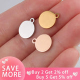 Fnixtar 20Pcs Round Stainless Steel Discs for DIY Jewelry Making