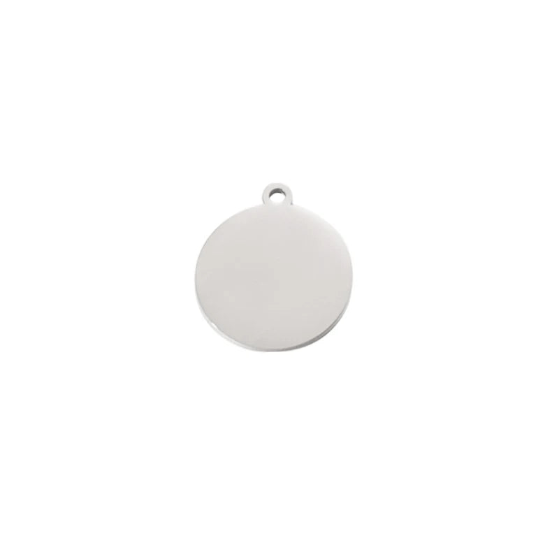 Fnixtar 20Pcs Round Stainless Steel Discs for DIY Jewelry Making