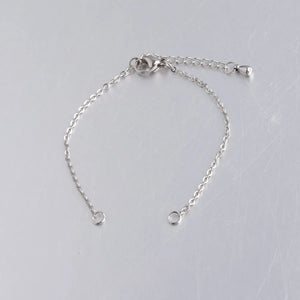 Fnixtar 20Pcs 14+4cm Stainless Steel Chain Bracelet DIY Supplies