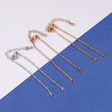 Fnixtar 20Pcs 14+4cm Stainless Steel Chain Bracelet DIY Supplies