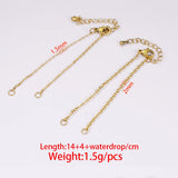 Fnixtar 20Pcs 14+4cm Stainless Steel Chain Bracelet DIY Supplies