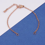 Fnixtar 20Pcs 14+4cm Stainless Steel Chain Bracelet DIY Supplies