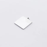 Fnixtar 20Pcs 18mm Blank Square Charms Stainless Steel DIY Jewelry