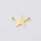 20Pcs Stainless Steel Star Charms for DIY Necklace Keychain Jewelry