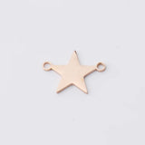 20Pcs Stainless Steel Star Charms for DIY Necklace Keychain Jewelry