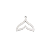20Pcs 20*19mm Stainless Steel Mermaid Tail Charms for DIY Necklaces
