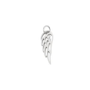 20Pcs Stainless Steel Feather Pendant Charms With Jump Rings