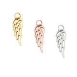 20Pcs Stainless Steel Feather Pendant Charms With Jump Rings