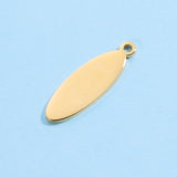 Fnixtar 20Pcs Oval Blank Charms Stainless Steel DIY Jewelry Making