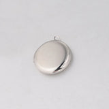 20Pcs 30*27mm Round Locket Charms Stainless Steel DIY Jewelry Making