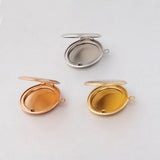 20Pcs 30*27mm Round Locket Charms Stainless Steel DIY Jewelry Making