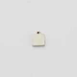 20Pcs 6.5mm Square Stainless Steel Charms for Jewelry Making