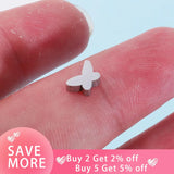 20Pcs 7.5*5mm Butterfly Beads Stainless Steel DIY Jewelry Making