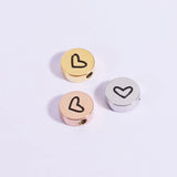 20Pcs 8mm Heart Beads Stainless Steel Spacer Beads DIY Necklaces Bracelets