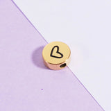 20Pcs 8mm Heart Beads Stainless Steel Spacer Beads DIY Necklaces Bracelets