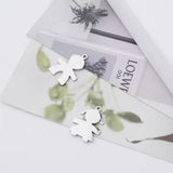 Fnixtar 20Pcs Stainless Steel Charms for DIY Pendant Family Jewelry