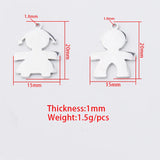 Fnixtar 20Pcs Stainless Steel Charms for DIY Pendant Family Jewelry