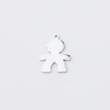 Fnixtar 20Pcs Stainless Steel Charms for DIY Pendant Family Jewelry