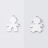 Fnixtar 20Pcs Stainless Steel Charms for DIY Pendant Family Jewelry