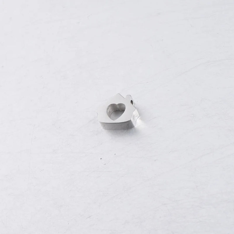20Pcs Heart House Beads Mirror Polish Stainless Steel For DIY Pendant Bracelets