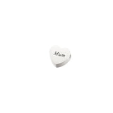 20Pcs Heart-Shaped Stainless Steel Charm for DIY Necklace