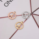 20Pcs Stainless Steel Peace Charms for Jewelry Making