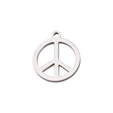 20Pcs Stainless Steel Peace Charms for Jewelry Making