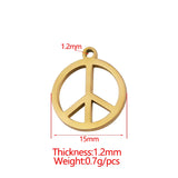 20Pcs Stainless Steel Peace Charms for Jewelry Making