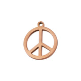 20Pcs Stainless Steel Peace Charms for Jewelry Making