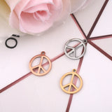 20Pcs Stainless Steel Peace Charms for Jewelry Making
