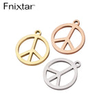 20Pcs Stainless Steel Peace Charms for Jewelry Making
