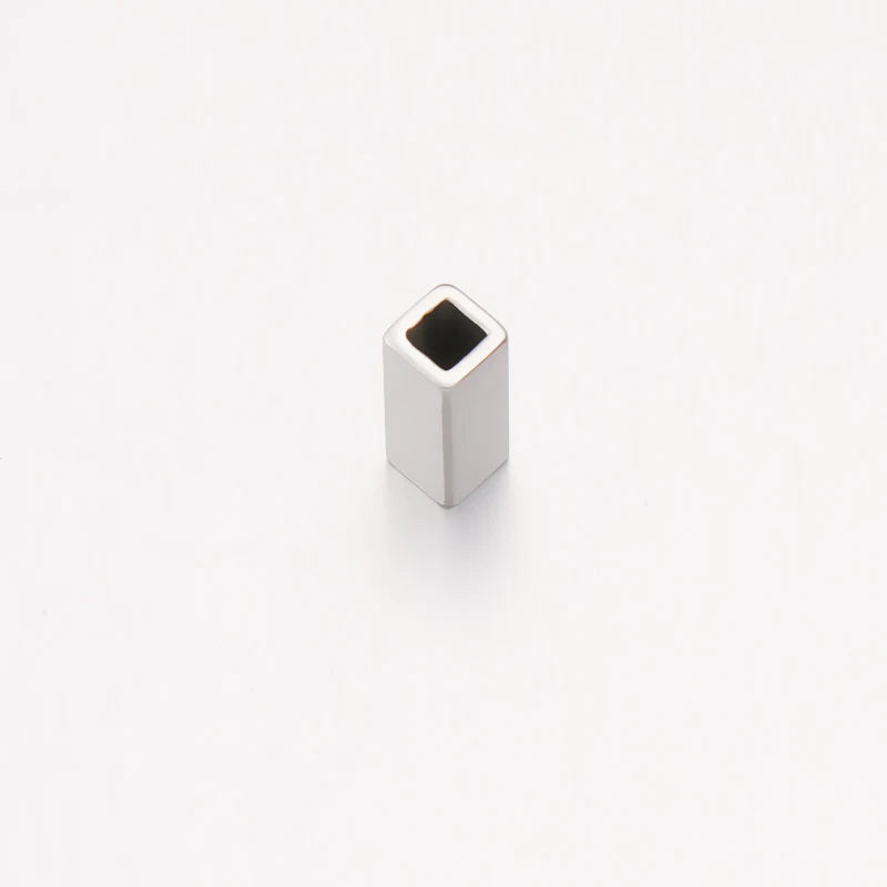 20Pcs 12*5mm Stainless Steel Strip Tube Charms DIY Jewelry Making