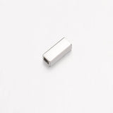 20Pcs 12*5mm Stainless Steel Strip Tube Charms DIY Jewelry Making