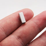 20Pcs 12*5mm Stainless Steel Strip Tube Charms DIY Jewelry Making