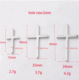 20Pcs/Lot Stainless Steel Christ Cross Charms For DIY Necklace Pendant