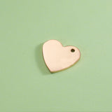 20Pcs 19*17mm Heart Charms Stainless Steel For DIY Necklace Earrings Keychain