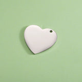 20Pcs 19*17mm Heart Charms Stainless Steel For DIY Necklace Earrings Keychain