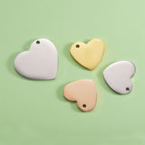 20Pcs 19*17mm Heart Charms Stainless Steel For DIY Necklace Earrings Keychain