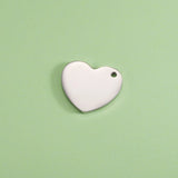 20Pcs 19*17mm Heart Charms Stainless Steel For DIY Necklace Earrings Keychain