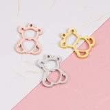 20Pcs/Lot Bear Cutting Pendant Charms for DIY Necklaces Bracelets