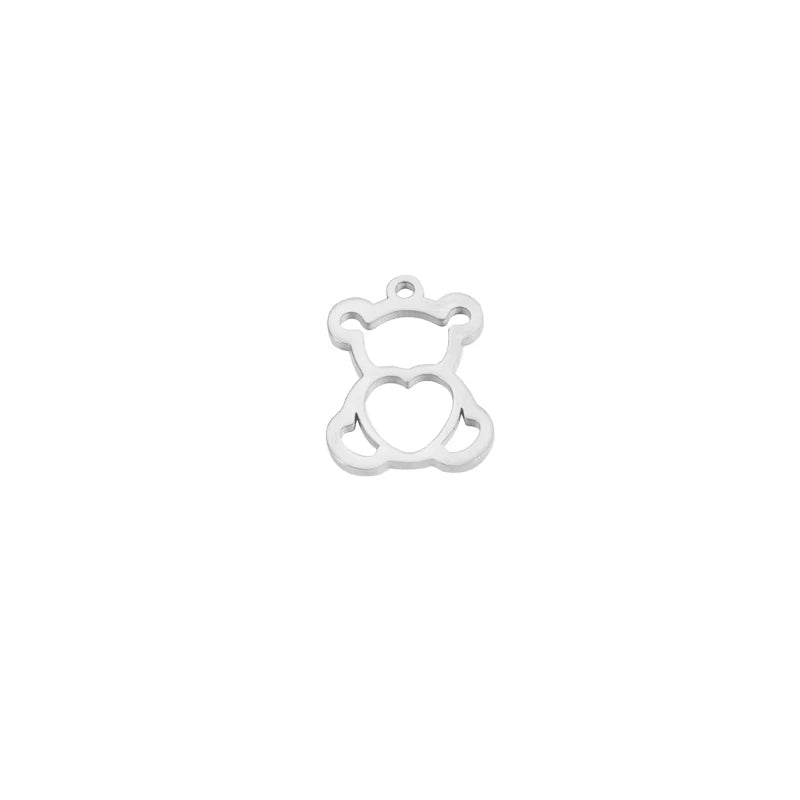 20Pcs/Lot Bear Cutting Pendant Charms for DIY Necklaces Bracelets