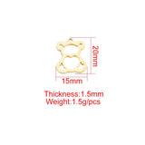 20Pcs/Lot Bear Cutting Pendant Charms for DIY Necklaces Bracelets